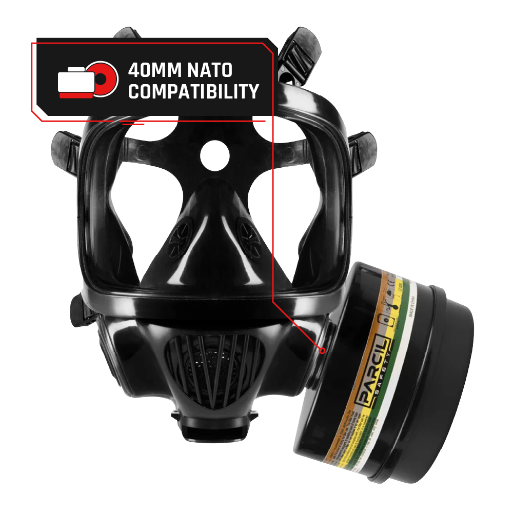 CS-100  Military Gas Mask with N-B-1 Defense Canister