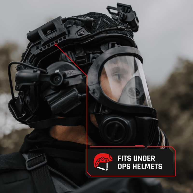 CS-100 Military Gas Mask with N-B-1 Defense Canister