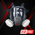 IRM-100 Industrial Full-Face Respirator with P-3-0 ABEK1P3 Combination Cartridge Set Image