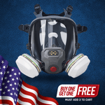 IRM-100 Industrial Full-Face Respirator with P-3-0 ABEK1P3 Combination Cartridge Set Image