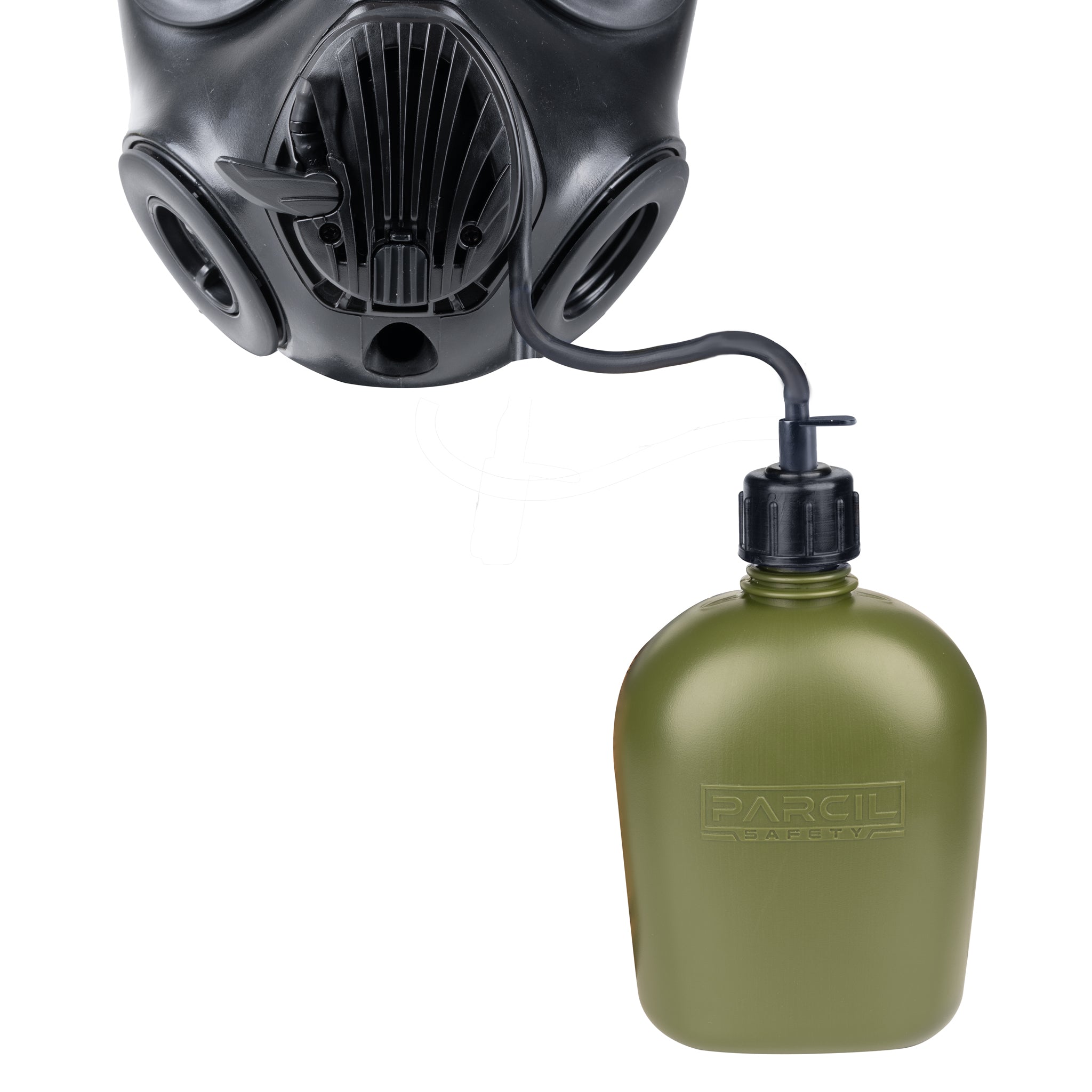 IIR-100 NATO CBRN Recon Military Tactical Gas Mask, Canteen and N-B-0 40mm NATO CBRN Defense Canister