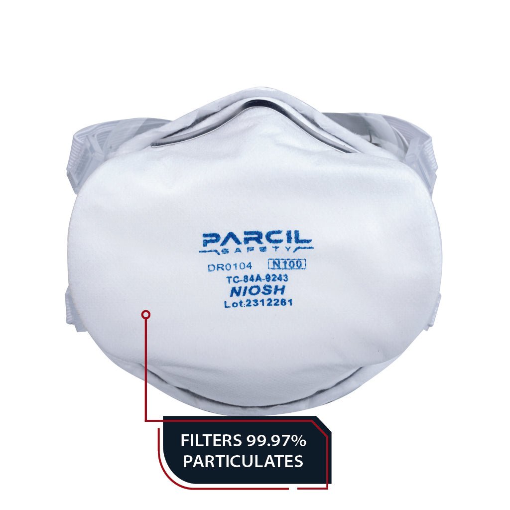 N100 ProSeal Disposable Respirator Mask NIOSH - Approved - Parcil SafetyRespiratorsRespiratorsParcil Safety