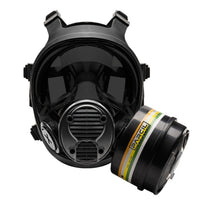 NB-100 Smoke Black Tactical Gas Mask - Full Face Respirator with 40mm N-B-1 Defense Filter
