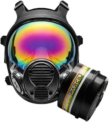 NB - 100 Solar Prism Mirrored Tactical Respirator Mask - Full Face Respirator with 40mm N - B - 1 Defense Filter - Parcil SafetyGas MasksGas MasksParcil Safety