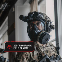 NB-100 Tactical Gas Mask - Full Face Respirator with 40mm Defense Filter