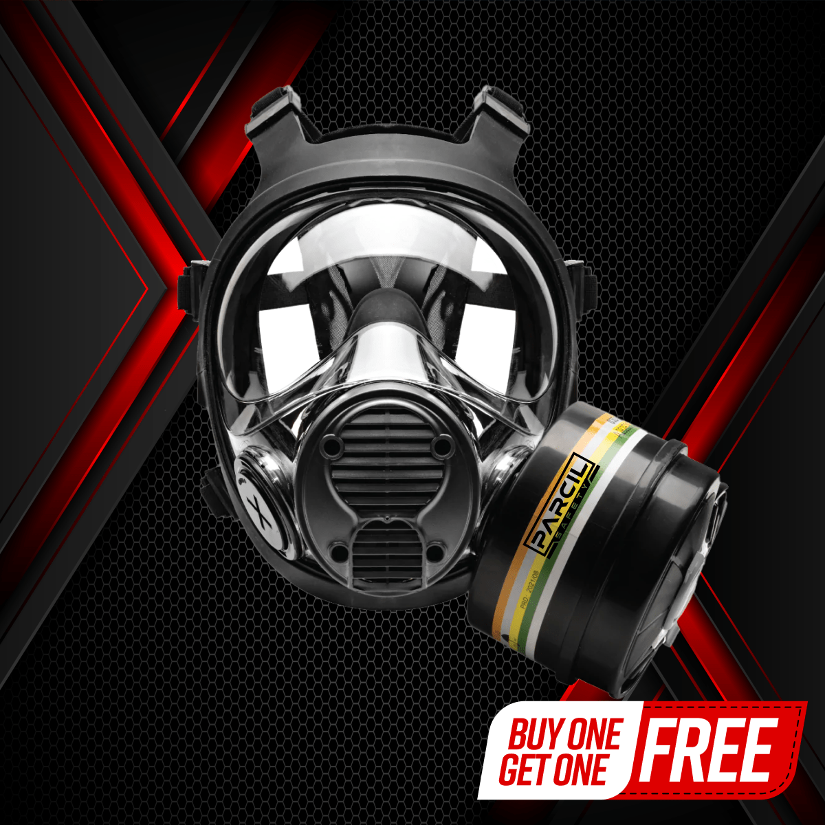 NB - 100 Tactical Gas Mask - Full Face Respirator with 40mm N - B - 1 Defense Filter - Parcil SafetyGas MasksGas MasksParcil Safety