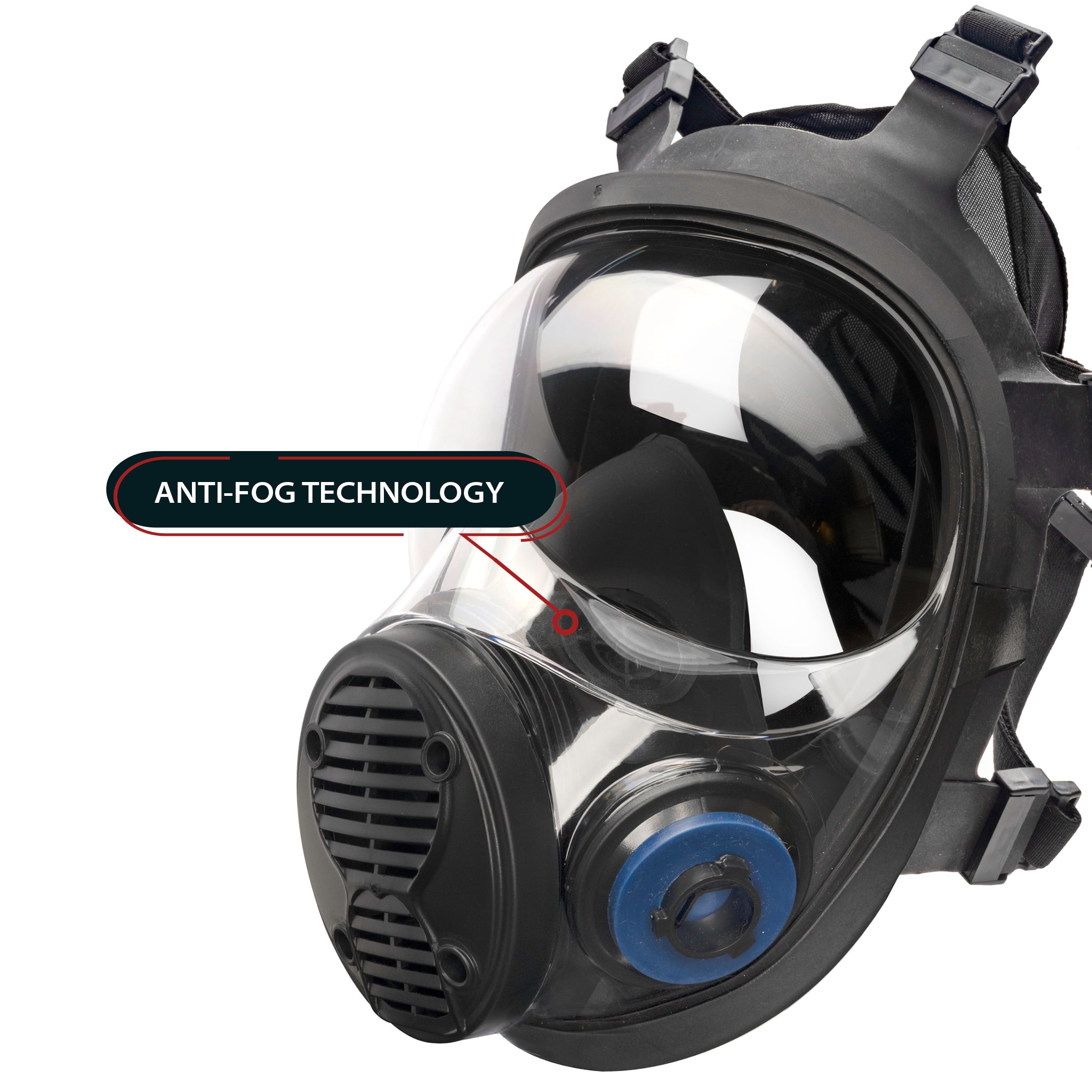 NB - 100B Industrial Respirator with Bayonet Style Filter Ports - Full Face Respirator with MaxPro P - 3 - 0 Multipurpose Filter Cartridges - Parcil SafetyRespiratorsRespiratorsParcil Safety