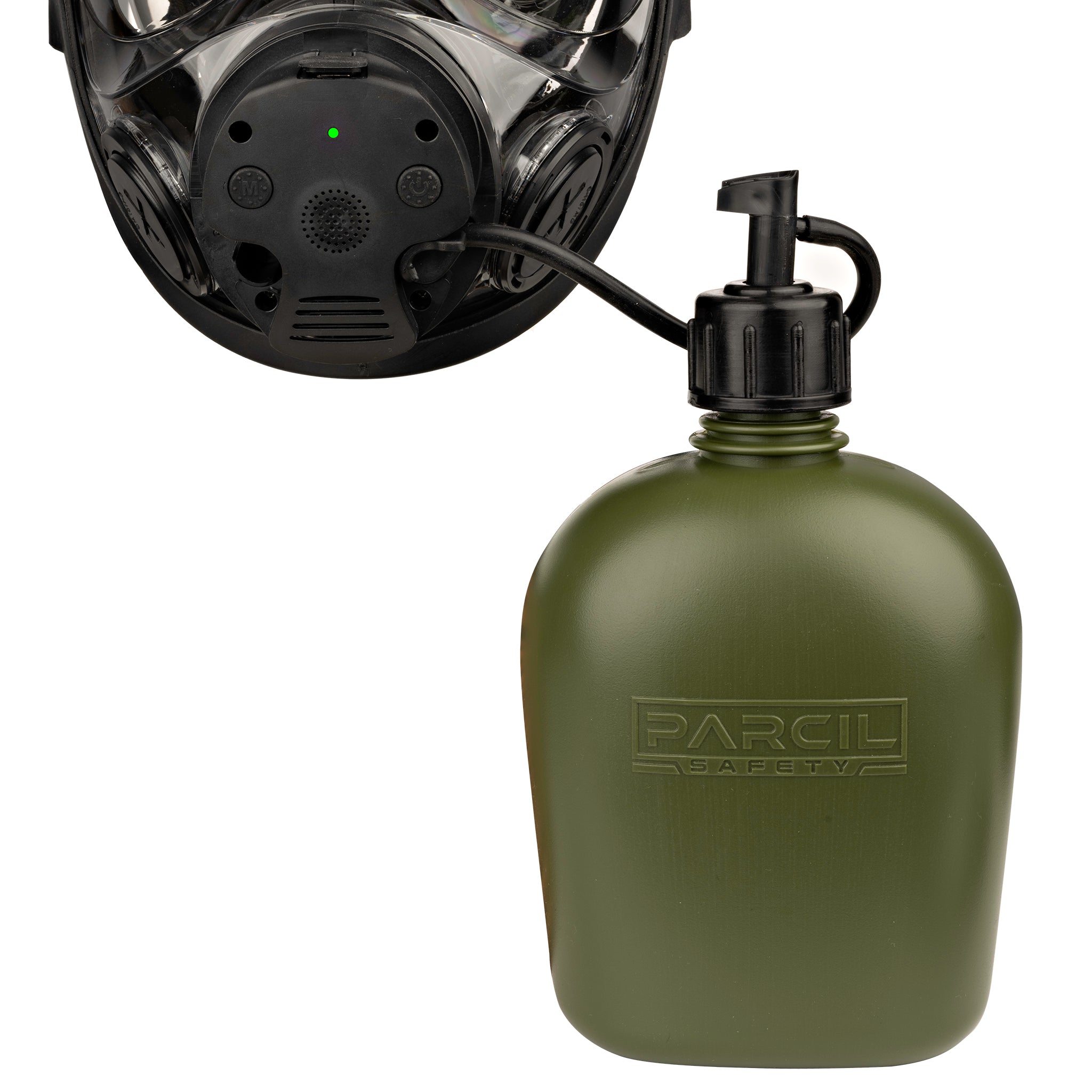 NB - 100E Tactical Gas Mask with Electronic Voice Amplifier and Radio Transmitter/Receiver - Full Face Respirator with 40mm Defense Filter - Parcil SafetyGas MasksGas MasksParcil Safety