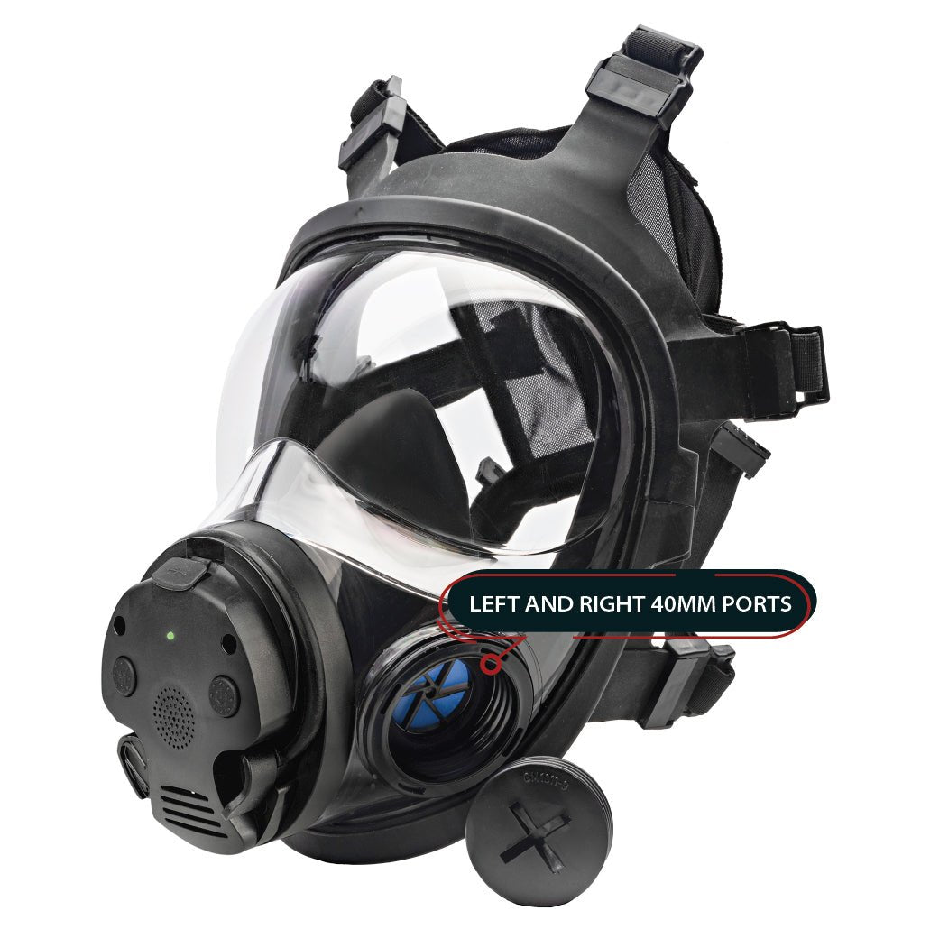 NB - 100E Tactical Gas Mask with Electronic Voice Amplifier and Radio Transmitter/Receiver - Full Face Respirator with 40mm Defense Filter - Parcil SafetyGas MasksGas MasksParcil Safety