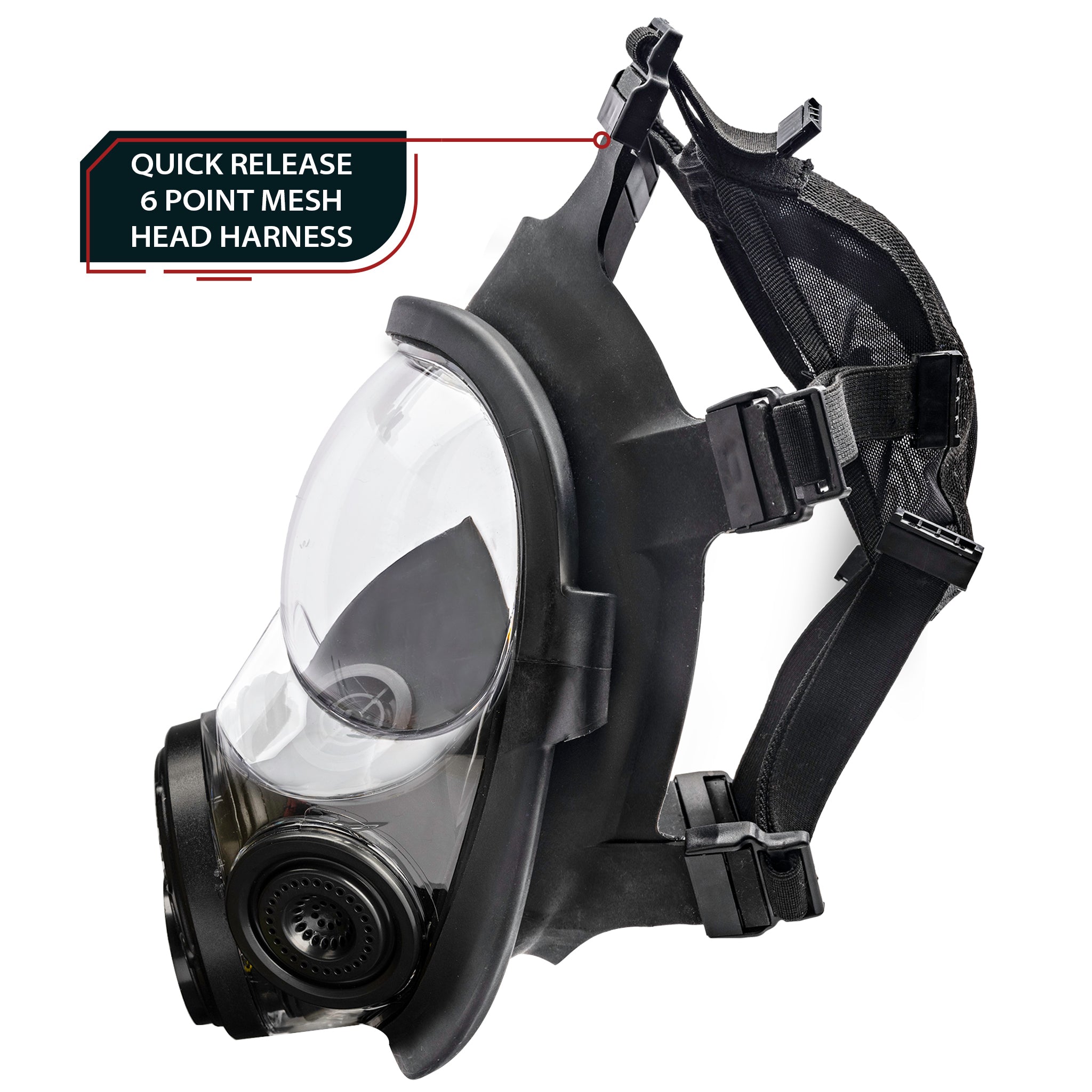 NB - 100V Tactical Gas Mask with Voice Amplifier - Full Face Respirator with Central 40mm Defense Filter - Parcil SafetyGas MasksGas MasksParcil Safety