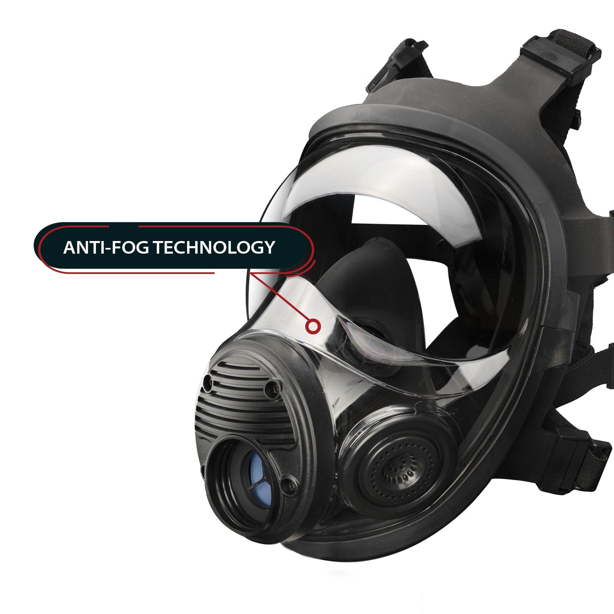 NB - 100V Tactical Gas Mask with Voice Amplifier - Full Face Respirator with Central 40mm Defense Filter - Parcil SafetyGas MasksGas MasksParcil Safety