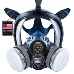 PD-100 Full-Face Air Purifying Respirator (APR) with A1 Organic Vapor (OV) with P2 Particulate Filter Canister Image