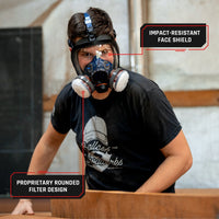 PD-100 Full-Face Air Purifying Respirator (APR) with Organic Vapor and Particulate Protection