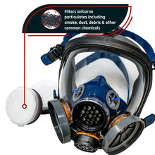 Load image into Gallery viewer, PD - 100 Smoke Black - Full Face Respirator Tinted Gas Mask with Organic Vapor and Particulate Filtration - Parcil SafetyRespiratorsRespiratorsParcil Safety