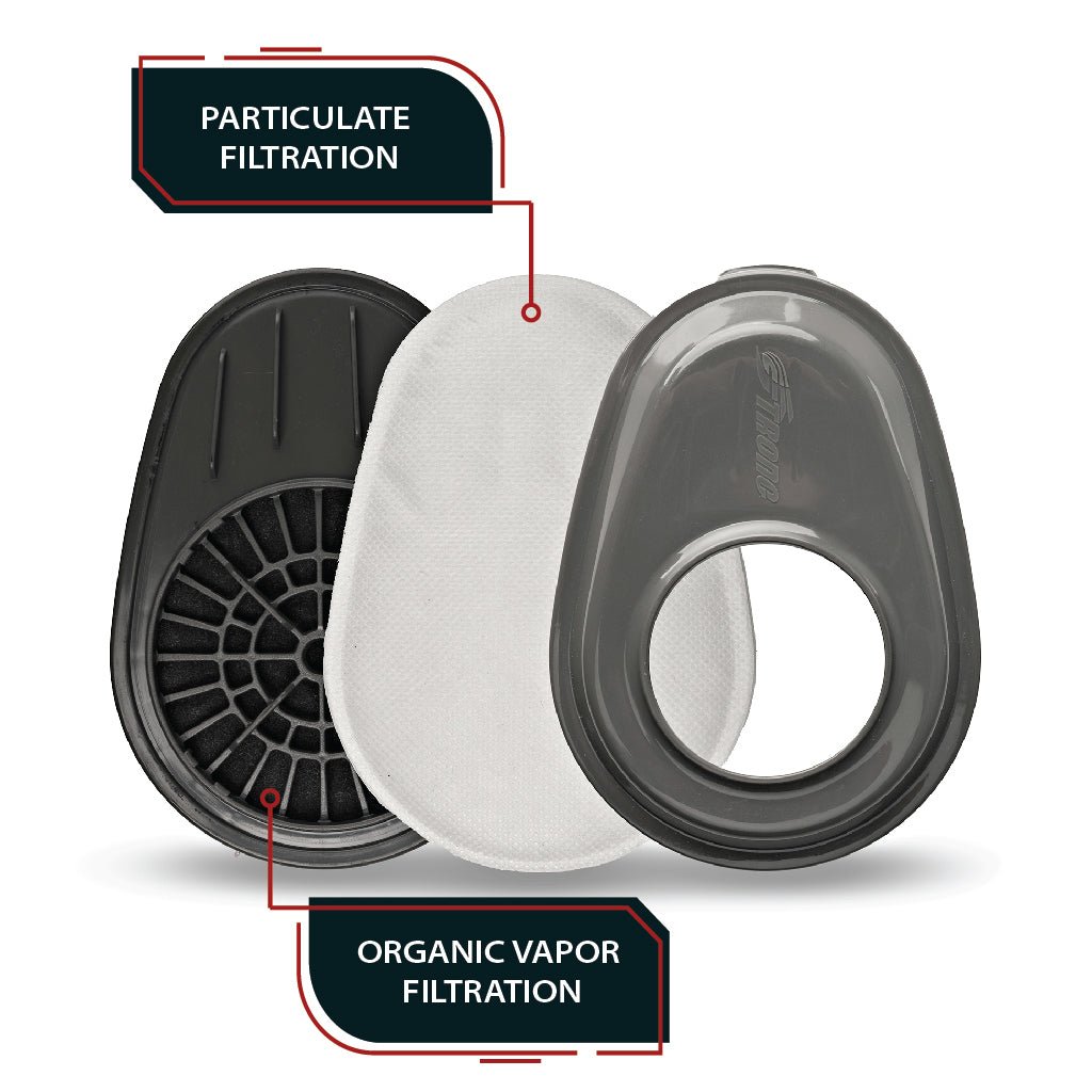 PD - 101 Arctic Blue Mirrored - Full Face Respirator Gas Mask with A1 Organic Vapor (OV) with P2 Particulate Filter Canister - Parcil SafetyRespiratorsRespiratorsParcil Safety