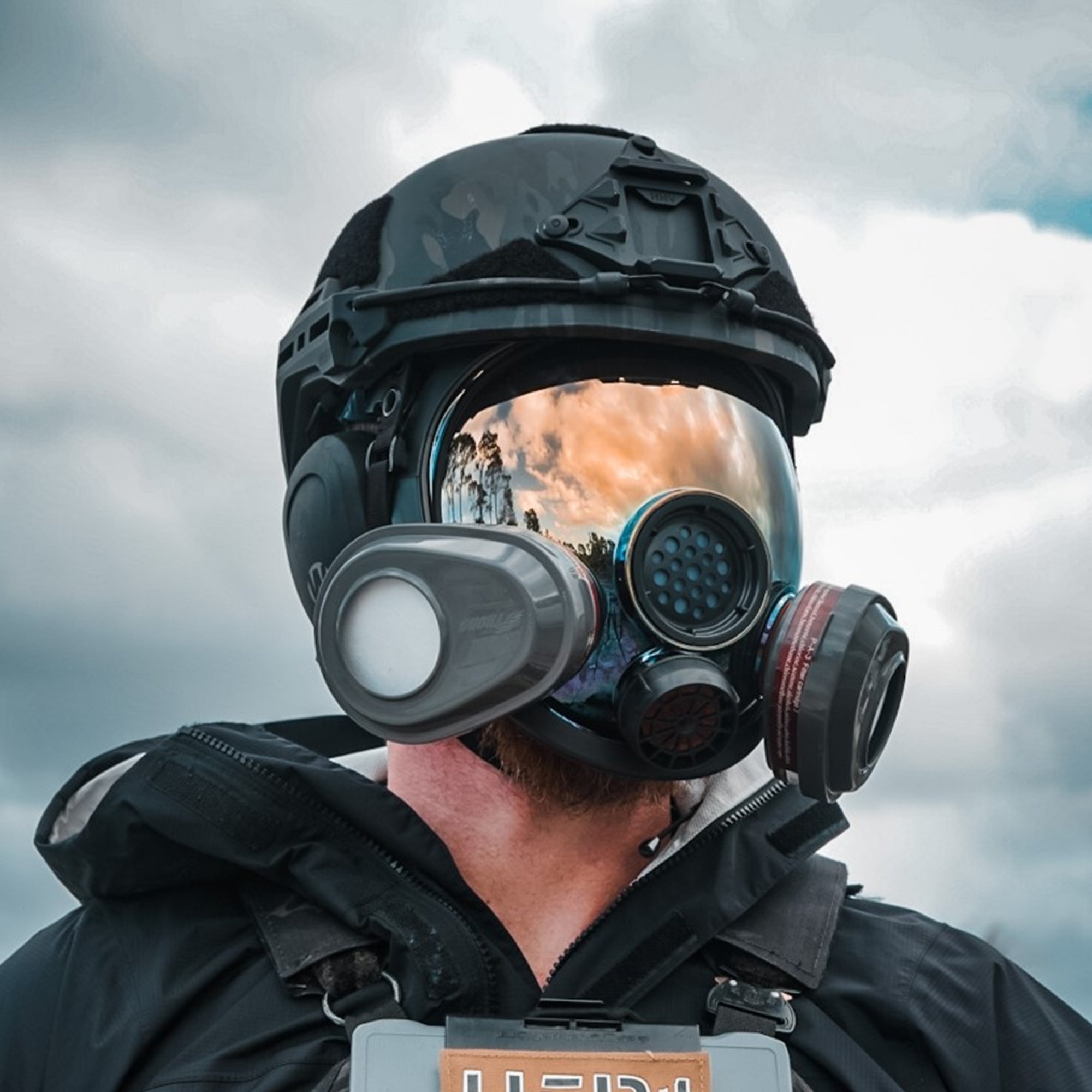 Load image into Gallery viewer, PD - 101 Burnt Bronze Mirrored - Full Face Respirator Gas Mask with Organic Vapor and Particulate Filtration - Parcil SafetyRespiratorsRespiratorsParcil Safety