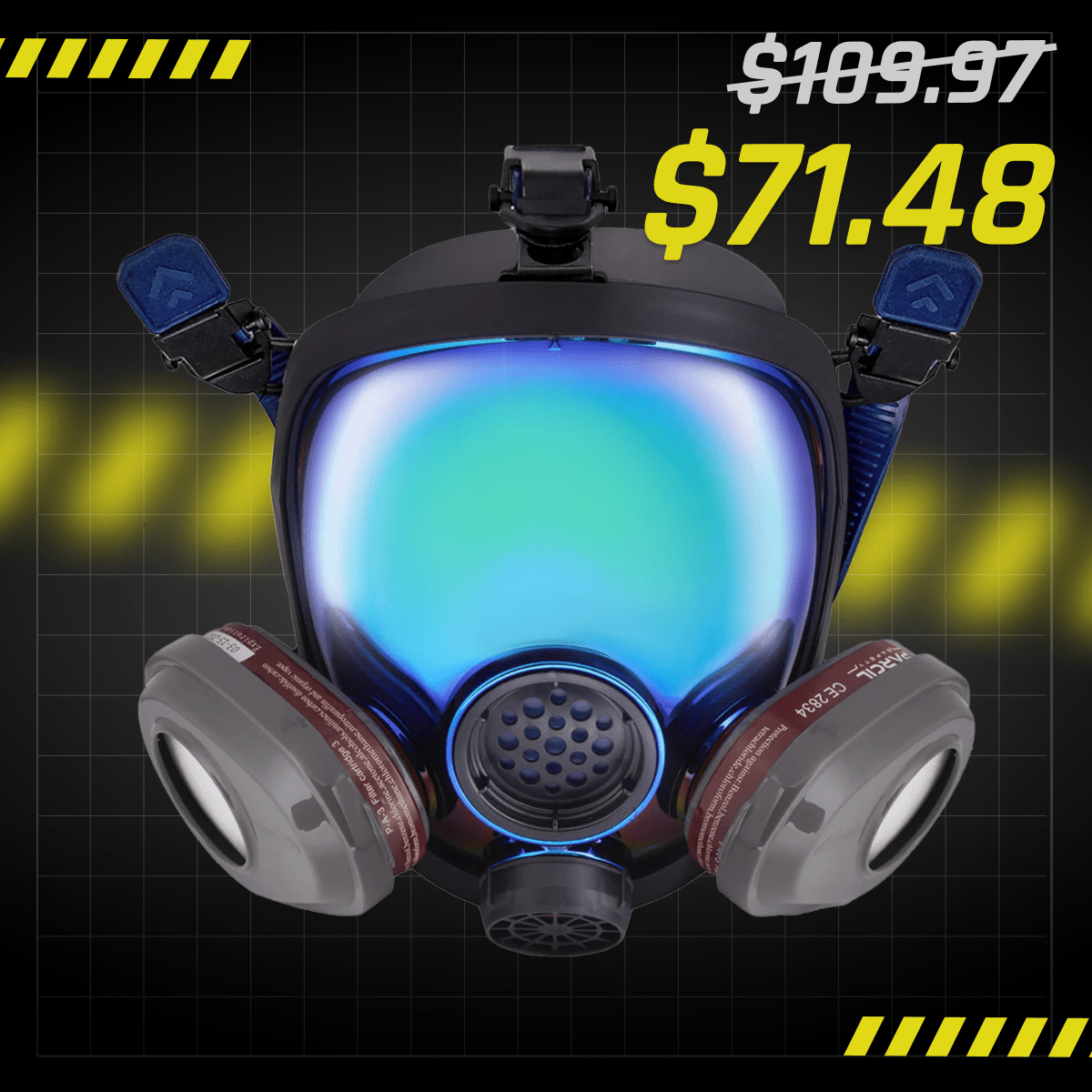 PD - 101 Full - Face Industrial Air Purifying Respirator (APR) with A1 Organic Vapor (OV) with P2 Particulate Filter Canister - Parcil SafetyRespiratorsRespiratorsParcil Safety