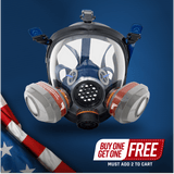 PD-101 Full-Face Industrial Air Purifying Respirator (APR) with A1 Organic Vapor (OV) with P2 Particulate Filter Canister
