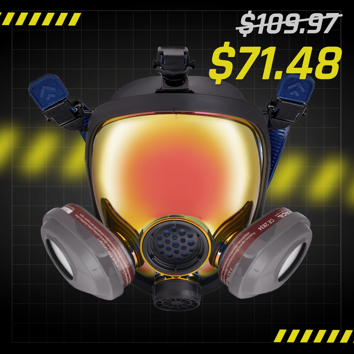 PD - 101 Full - Face Industrial Air Purifying Respirator (APR) with A1 Organic Vapor (OV) with P2 Particulate Filter Canister - Parcil SafetyRespiratorsRespiratorsParcil Safety