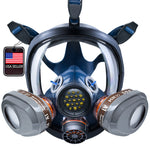 PD-101 Full-Face Industrial Air Purifying Respirator (APR) with A1 Organic Vapor (OV) with P2 Particulate Filter Canister Image