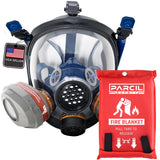 PD-101 Organic Vapor Air Purifying Respirator Mask - FREE PD-452 Emergency Fire Extinguisher Blanket!