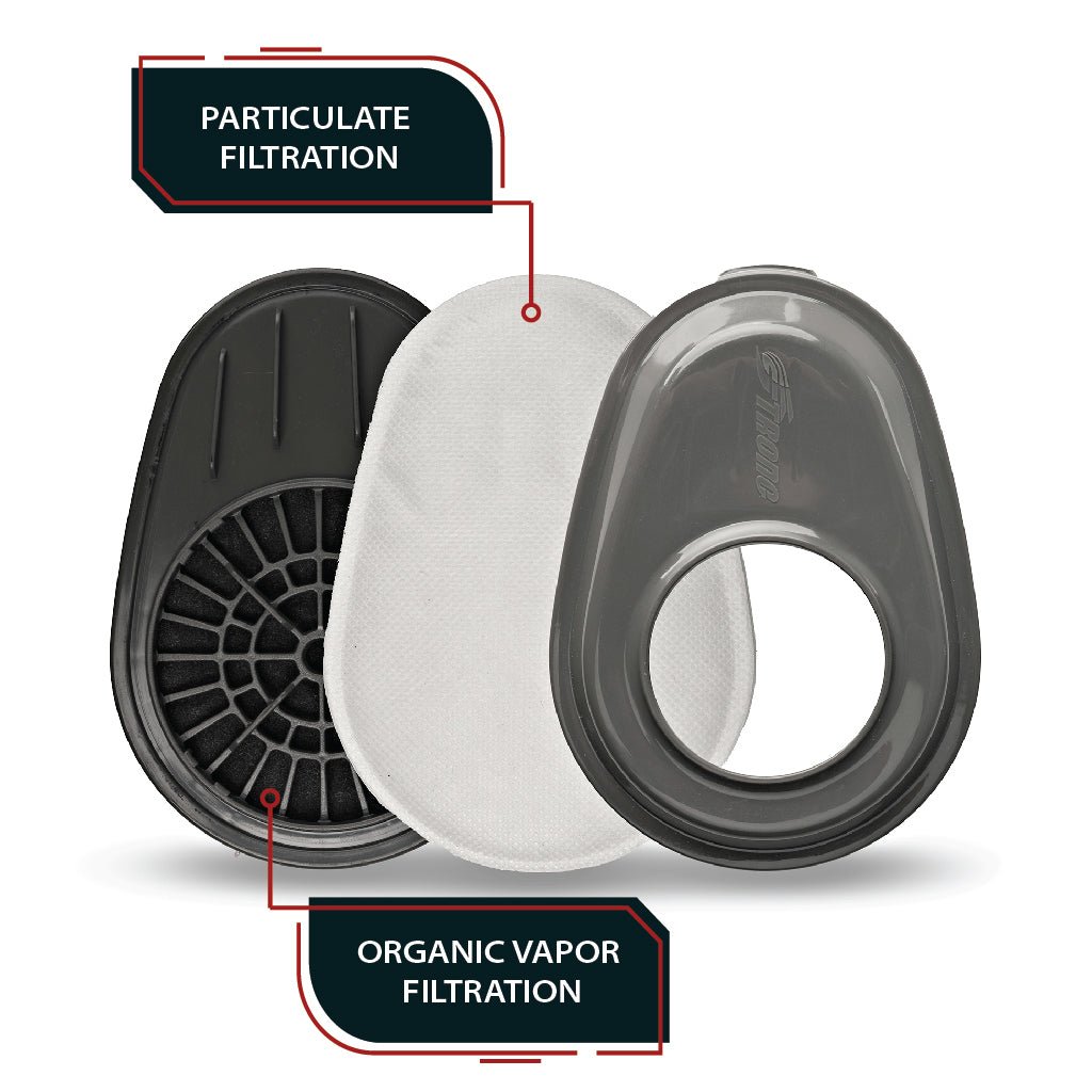 P - A - 3 Bayonet Organic Vapor Cartridge with replaceable Particulate Filter Insert - (Replaces T - 61 & PD - 101 Masks) - Parcil SafetyFiltersFiltersParcil Safety