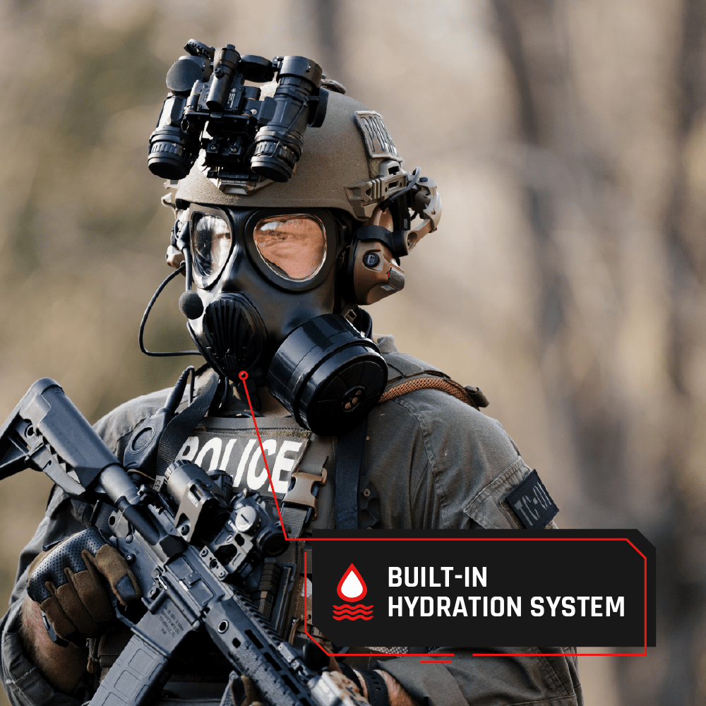 PRE - Sale IIR - 100 NATO CBRN Recon Military Tactical Gas Mask with Canteen and N - B - 0 40mm NATO CBRN Defense Canister - Parcil SafetyGas MasksGas MasksParcil Safety