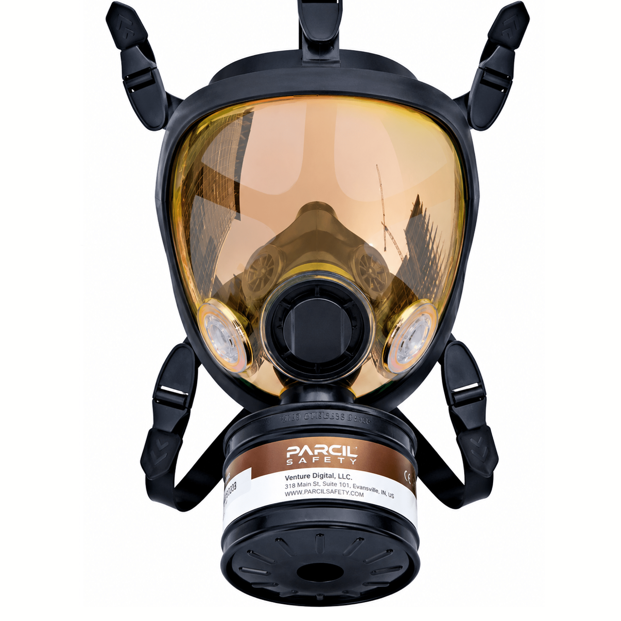 ST-100X Burnt Bronze Mirrored - Full Face Respirator Gas Mask with Organic Vapor and Particulate Filtration - Parcil SafetyGas MasksGas MasksParcil Safety