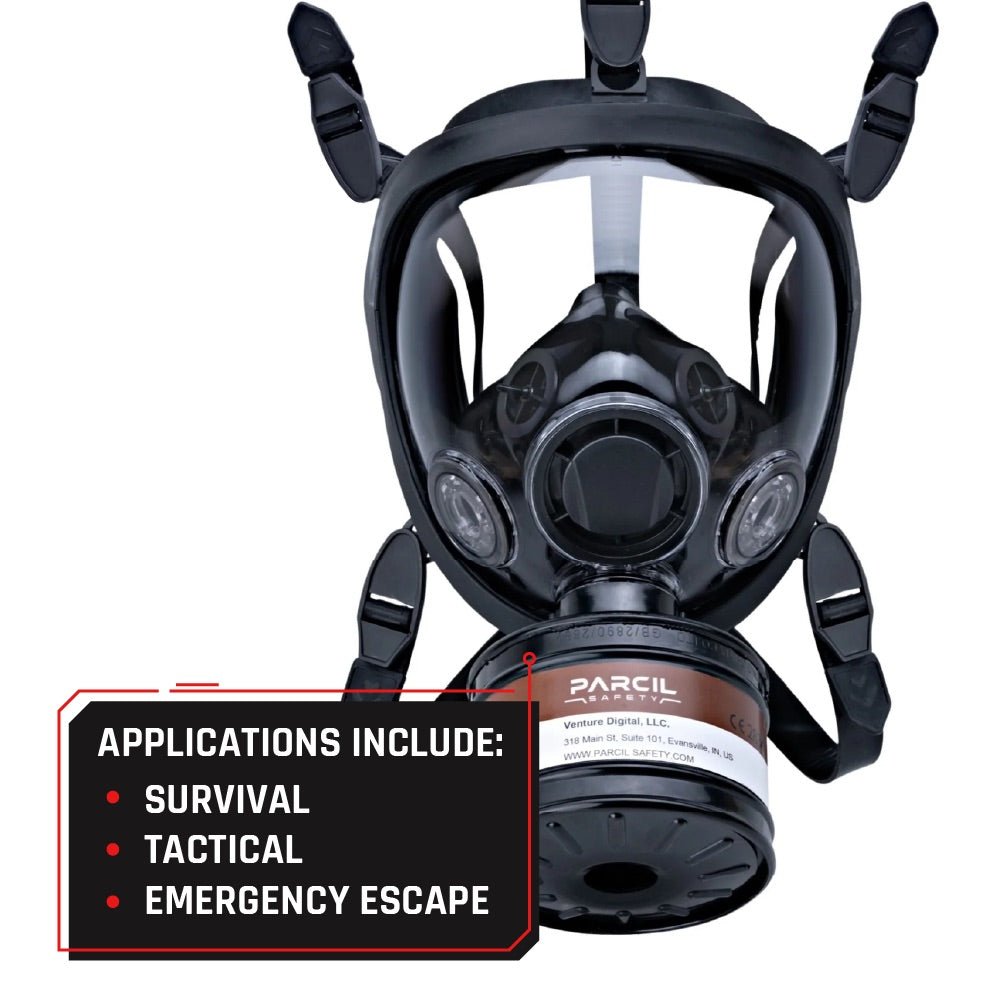 ST - 100X Burnt Bronze Mirrored - Full Face Respirator Gas Mask with Organic Vapor and Particulate Filtration - Parcil SafetyGas MasksGas MasksParcil Safety