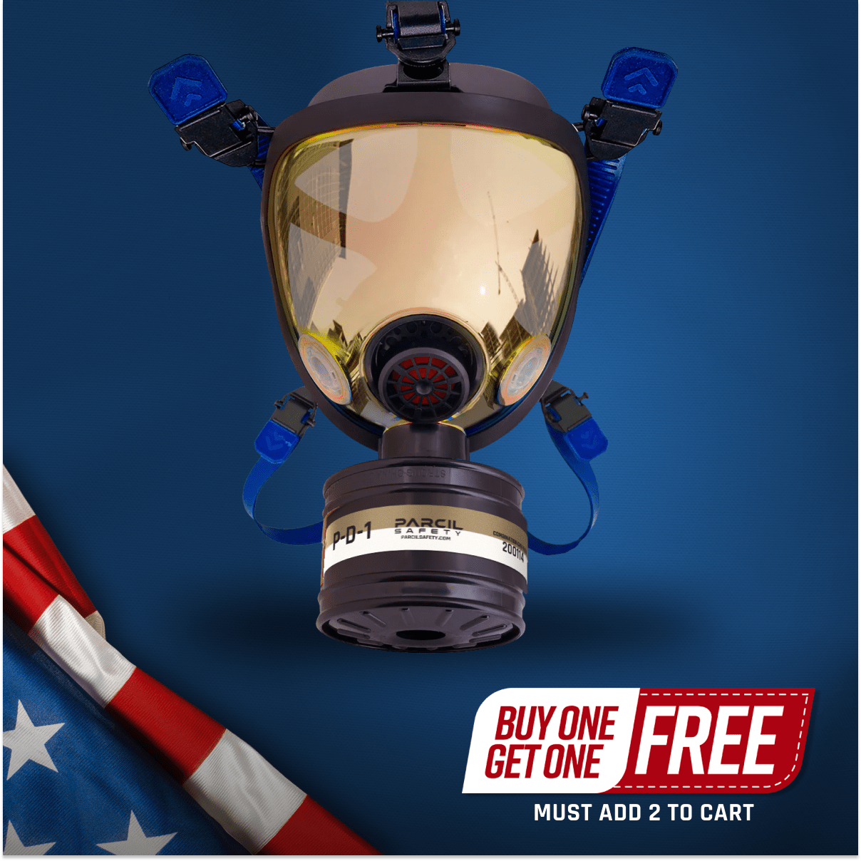 ST - 100X Clear Full - Face Survival Gas Mask with A2P3 R Organic Vapor and Particulate Protection - Parcil SafetyGas MasksGas MasksParcil Safety