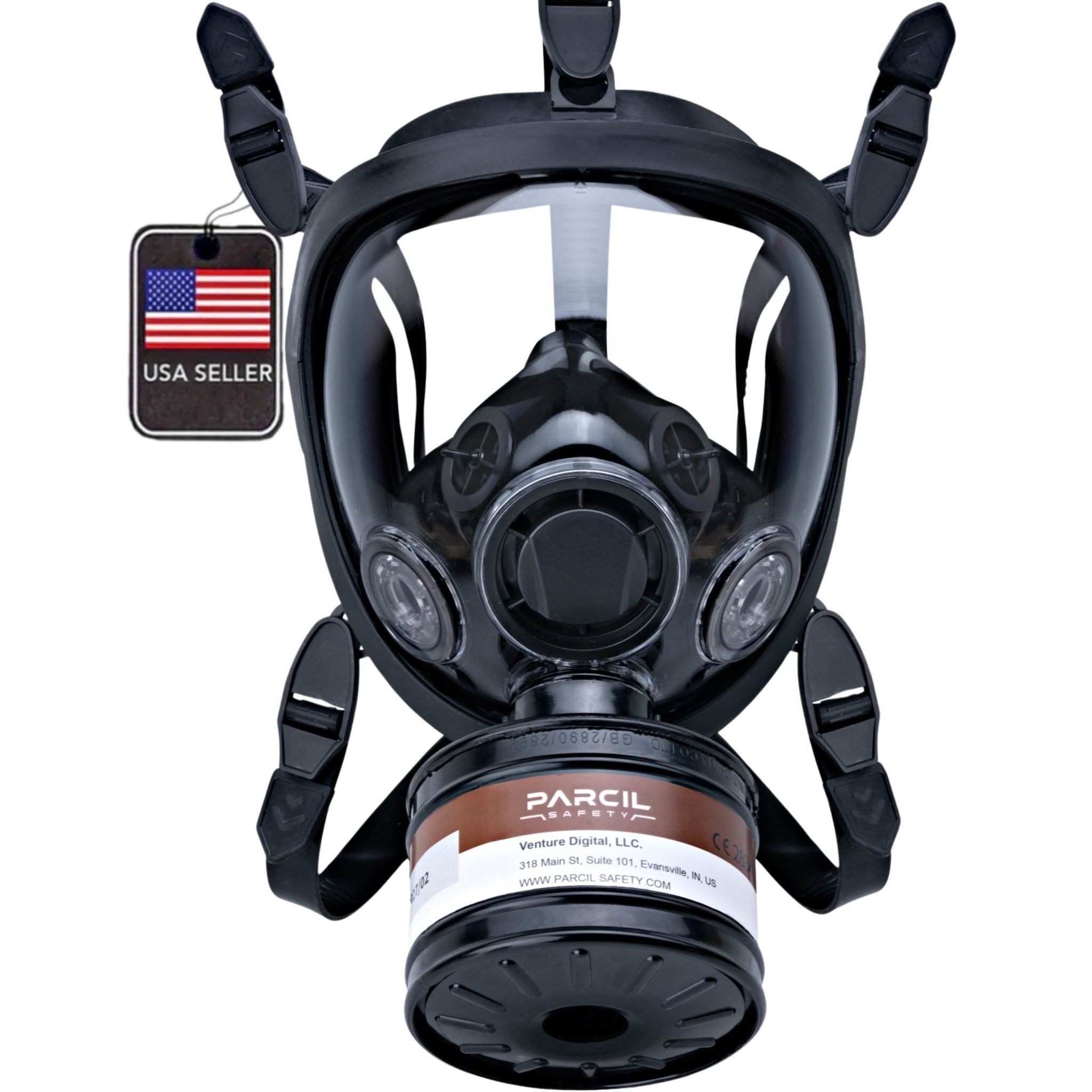 ST - 100X Clear Full - Face Survival Gas Mask with Organic Vapor and Particulate Protection - Parcil SafetyGas MasksGas MasksParcil Safety