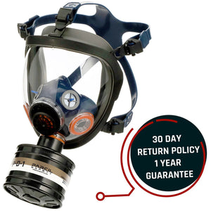 ST-100X Full Face Gas Mask Respirator | P-D-1 40mm Organic Vapor Filter