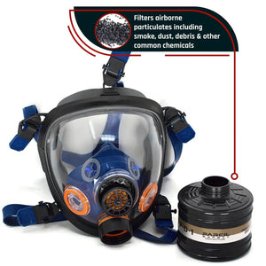 ST-100X Full Face Gas Mask Respirator | P-D-1 40mm Organic Vapor Filter