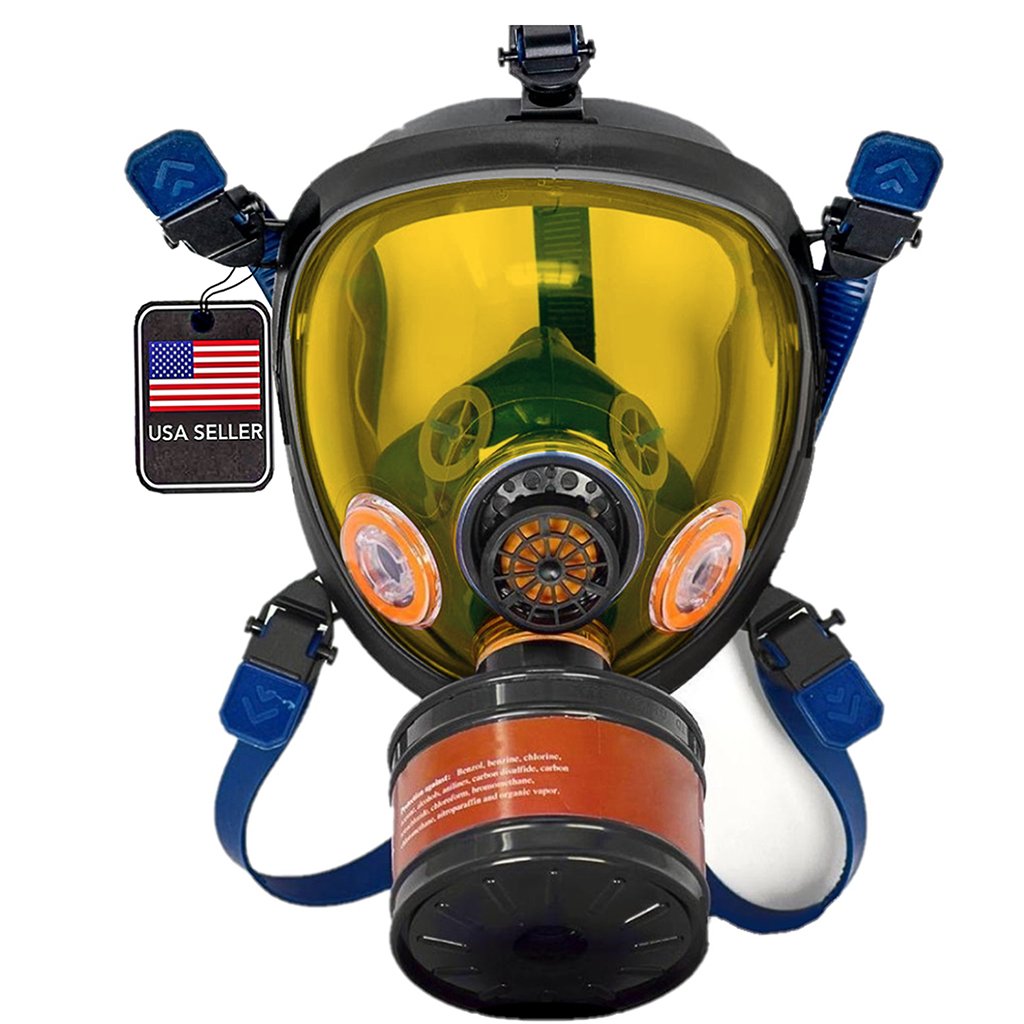 Load image into Gallery viewer, ST-100X Light Amber Tinted Full Face Respirator Gas Mask with Organic Vapor and Particulate Filtration - Parcil SafetyGas MasksGas MasksParcil Safety