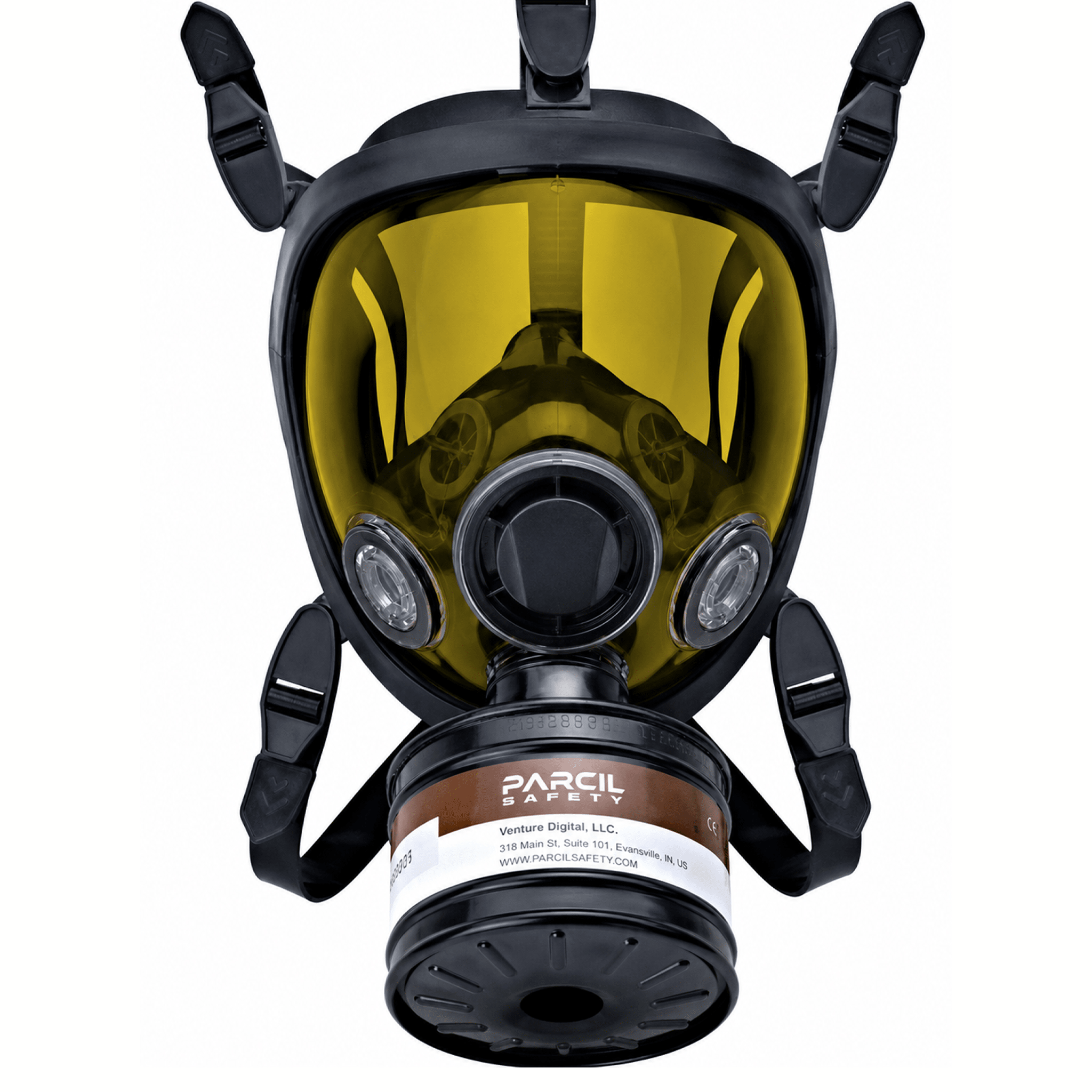 ST-100X Light Amber Tinted Full Face Respirator Gas Mask with Organic Vapor and Particulate Filtration