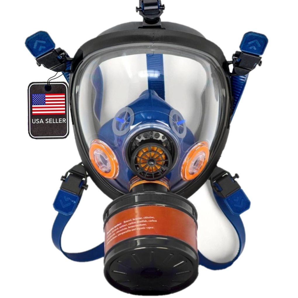ST - 100X Organic Vapor Survival Gas Mask - FREE SB - 500 Silicone Emergency Fire Escape Blanket! - Parcil SafetyBundle DealsBundle DealsParcil Safety