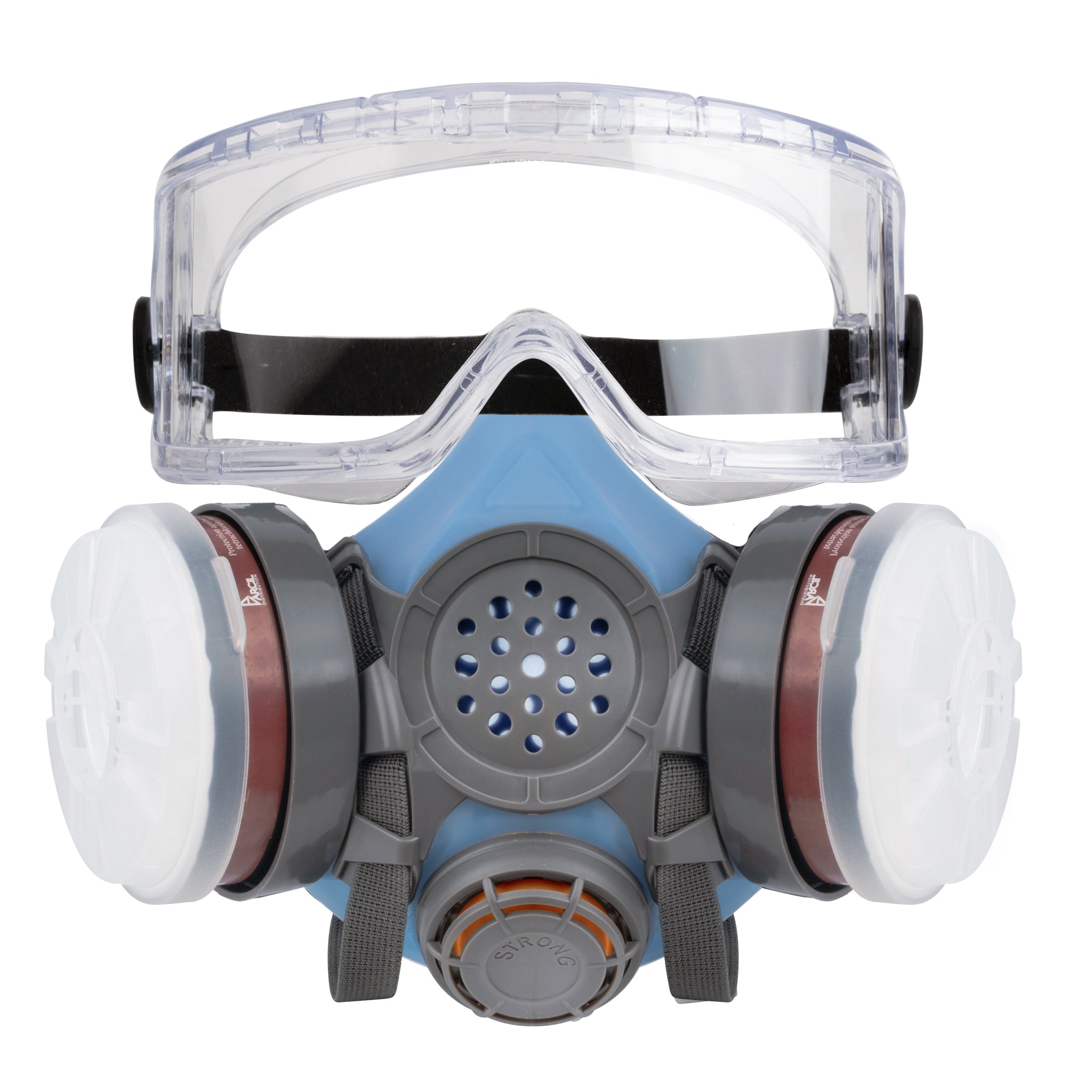 T-60 Half Face Respirator Gas Mask & C-10 Goggles with Organic Vapor and Particulate Filtration - Parcil Safety