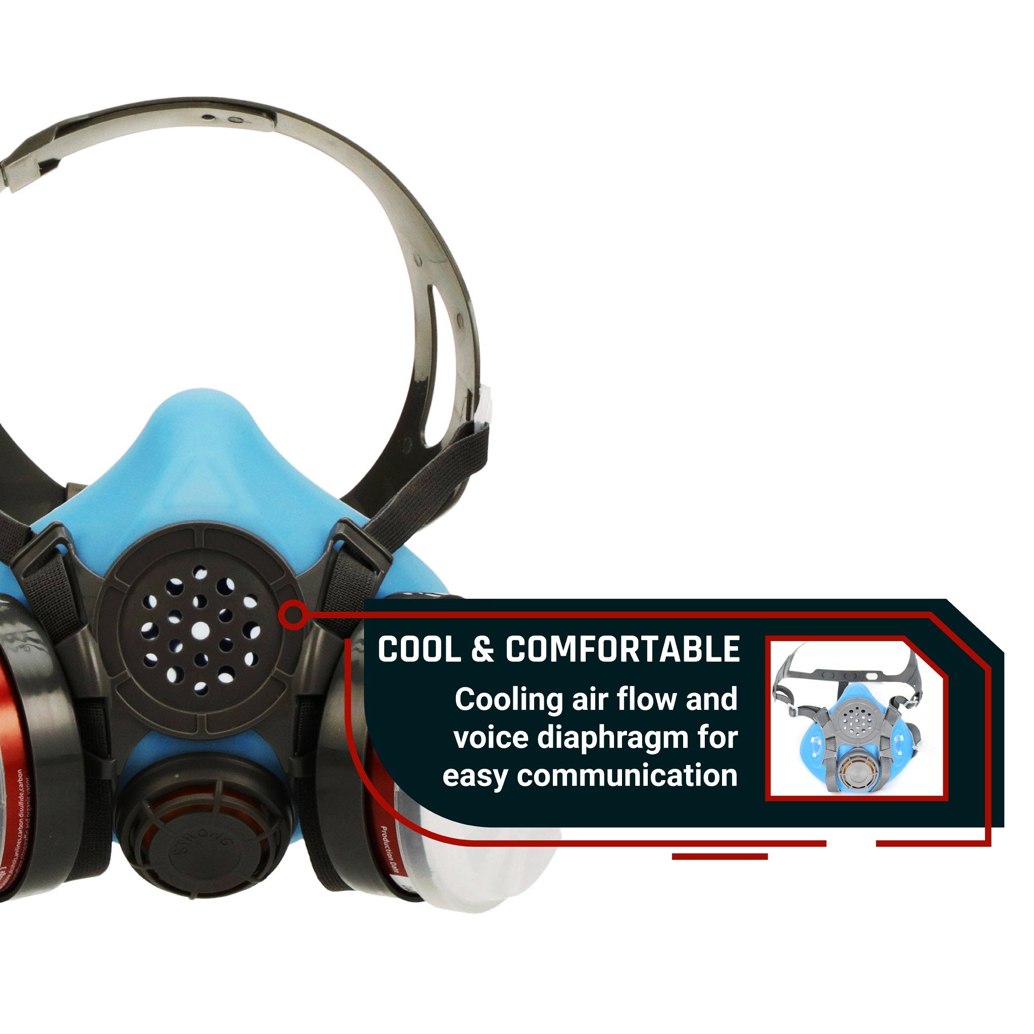 T - 60 Half Face Respirator Gas Mask with Organic Vapor and Particulate Filtration - Parcil SafetyRespiratorsRespiratorsParcil Safety