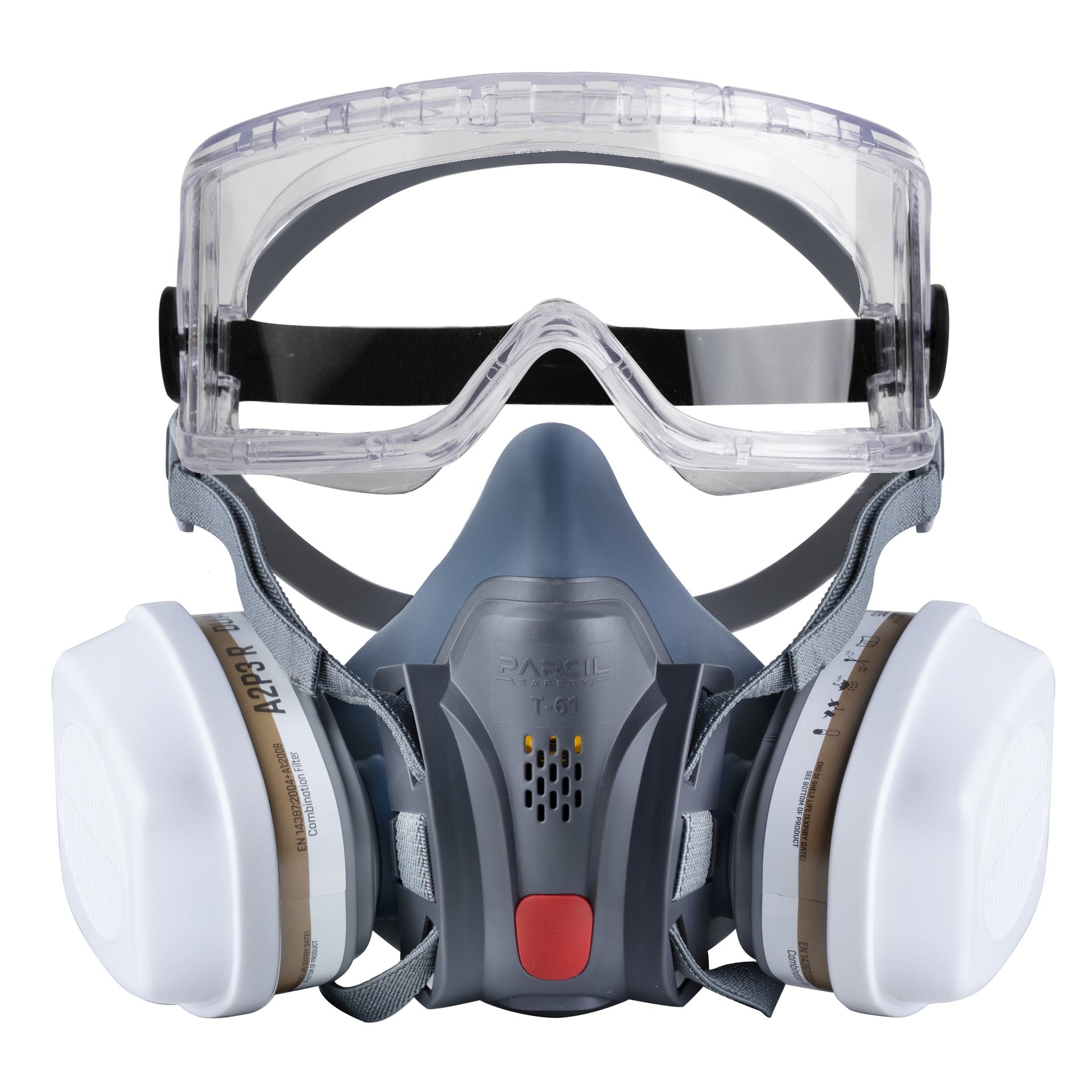 respirator and goggles T-61 Half Face Respirator Gas Mask & C-10 Goggles with Organic Vapor and Particulate Filtration