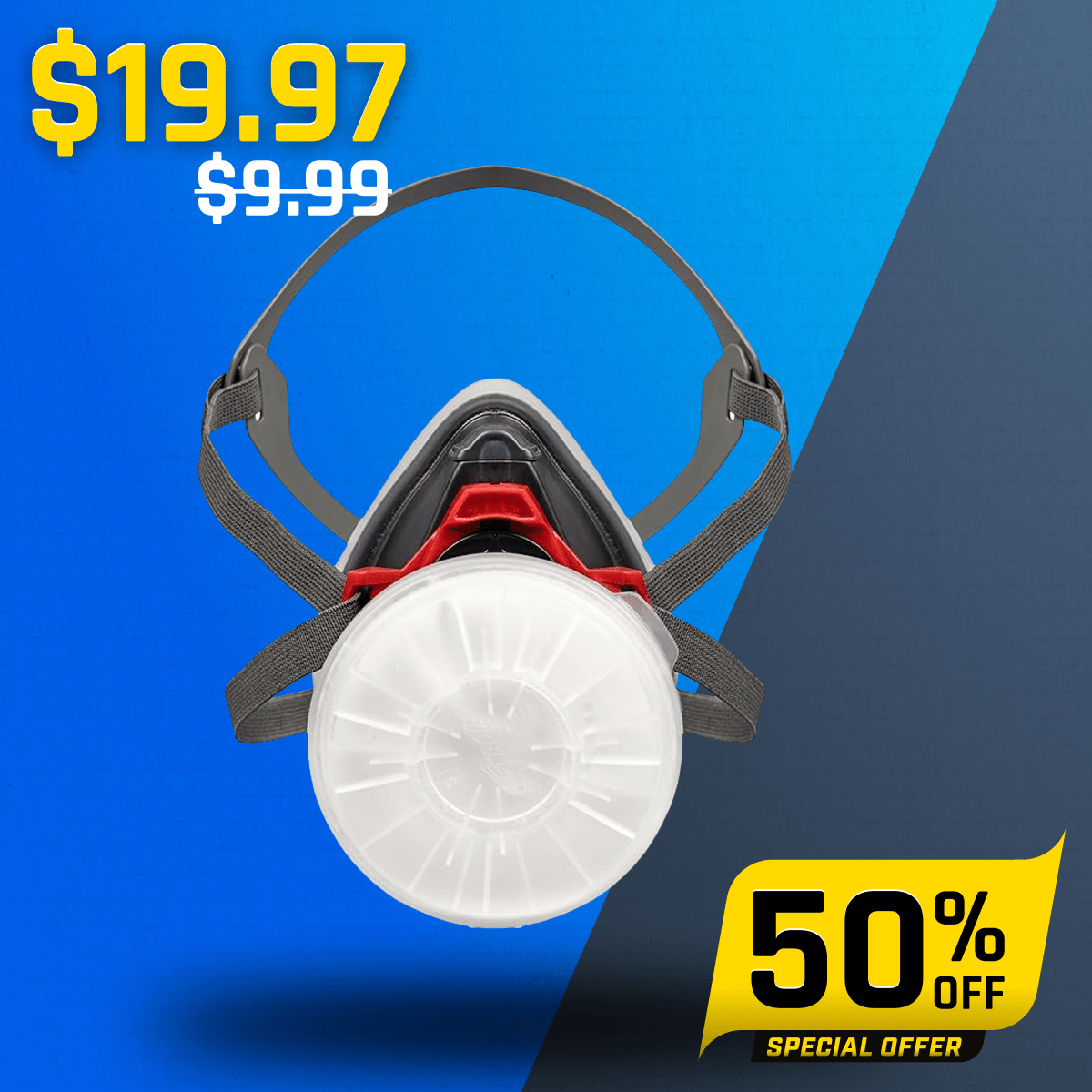 T - 90 Half Face Respirator Mask with Organic Vapor and Particulate Filtration - Parcil SafetyParcil Safety