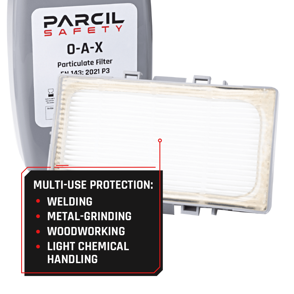 WF - 101 Pro Welding & Grinding Industrial Full - Face Respirator with Auto - Darkening Lens and O - A - X Cartridge - Parcil SafetyParcil Safety