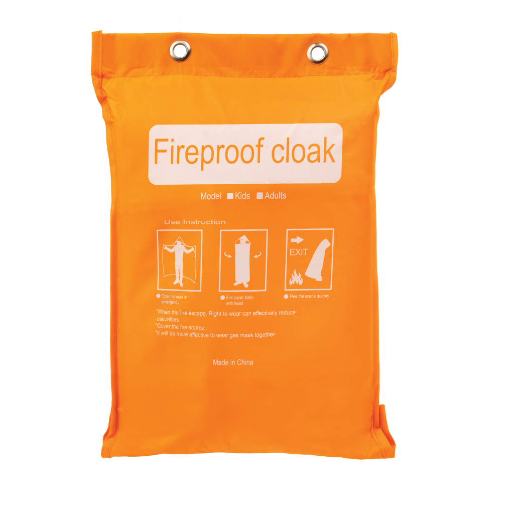 FEC-90 Small Fire Escape Cloak - Silicone Coated Fire Resistant Blanket