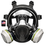 NB-100B Industrial Respirator with Bayonet Style Filter Ports - Full Face Respirator with MaxPro P-3-0 Multipurpose Filter Cartridges