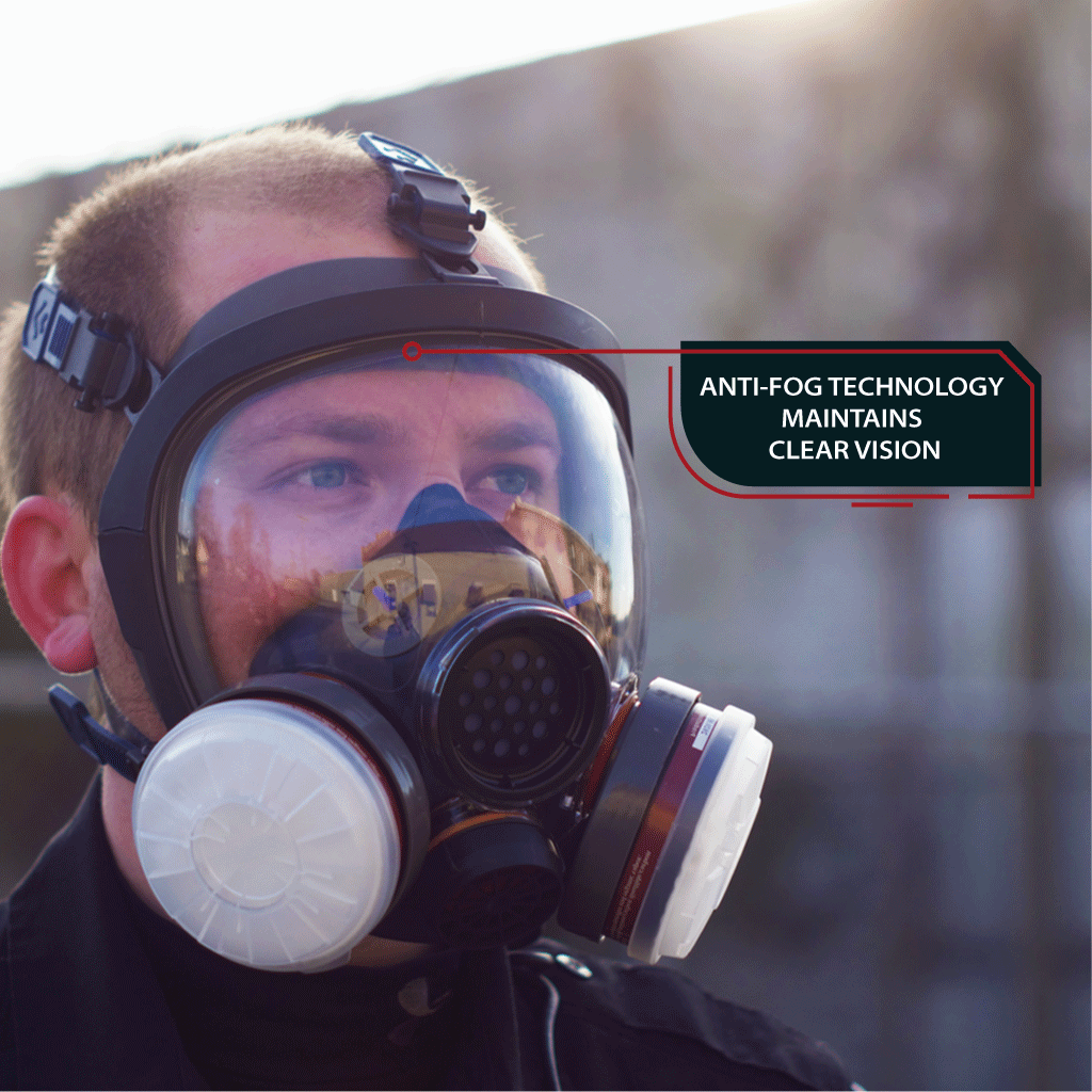 Image of A VOLUNTEER RECEIVES A NEW FILTER FOR HIS GAS MASK