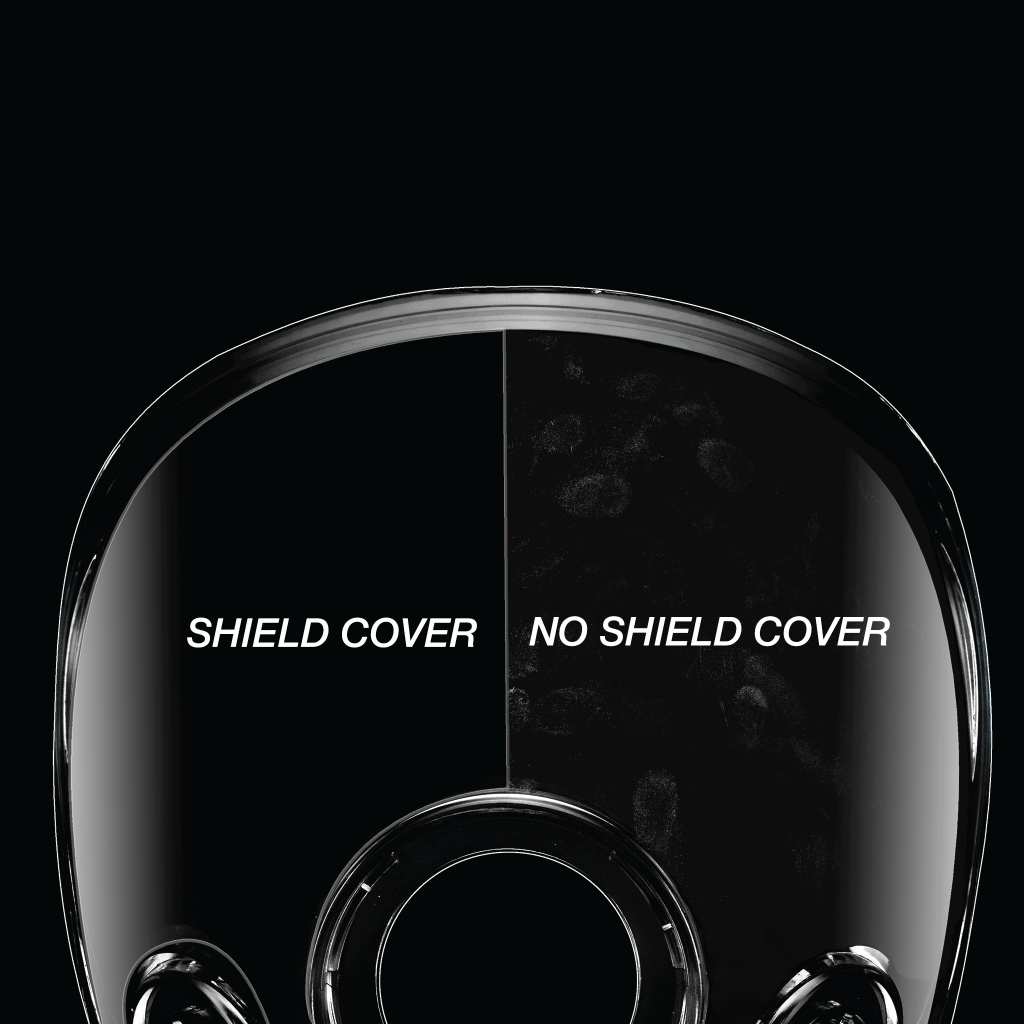 Full Face Respirator Adhesive Face Shield Covers (Set of 10) - Tearaway Lens Covers