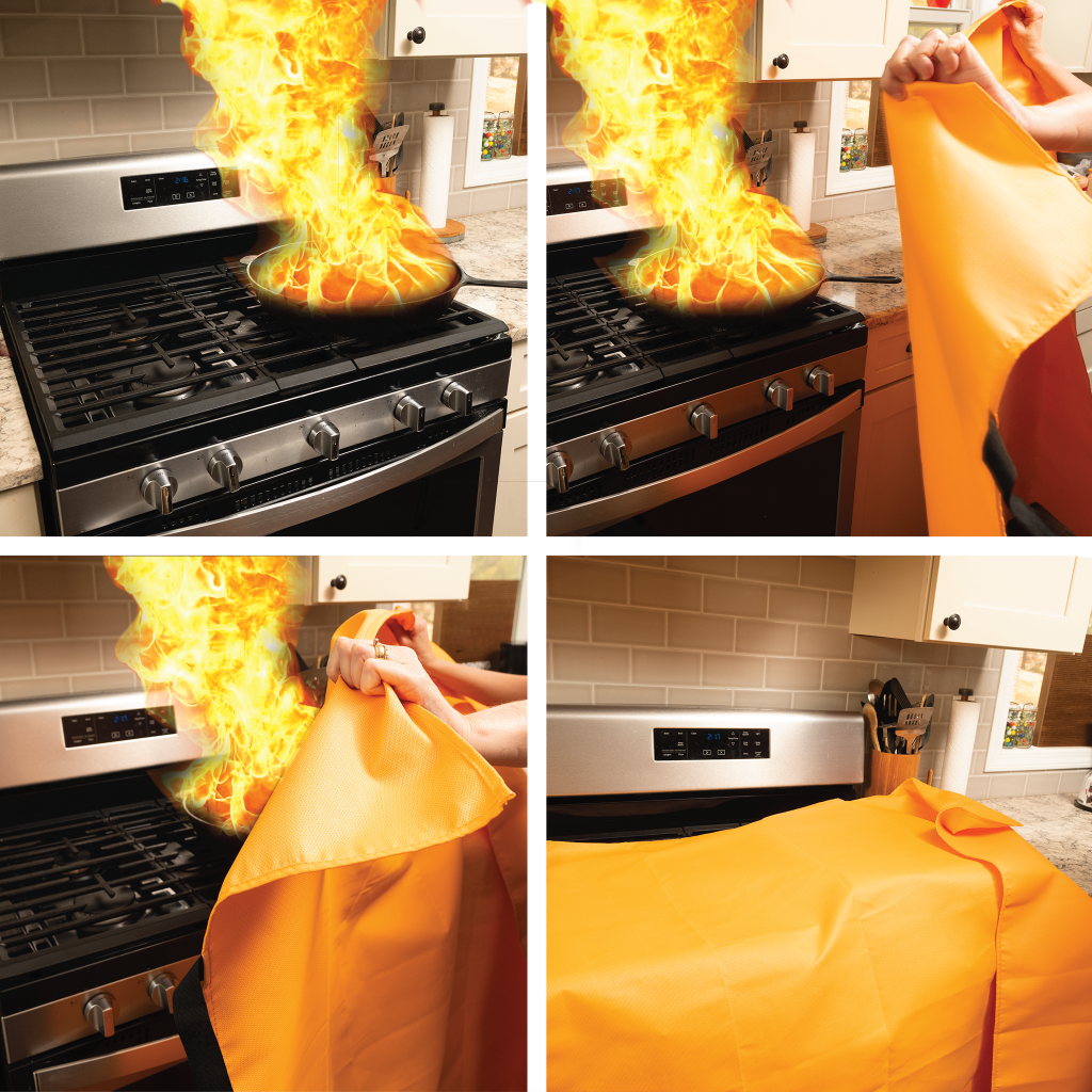 SB-100 Small Silicone Coated Fire Blanket 3ftx3ft