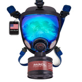 ST-100X Arctic Blue Mirrored - Full Face Respirator Gas Mask with Organic Vapor and Particulate Filtration