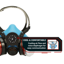 Load image into Gallery viewer, T-60 Half Face Respirator Gas Mask with Organic Vapor and Particulate Filtration