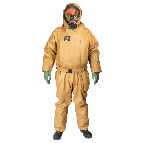 CBRN HazMat Suit -  Reusable, Heavy Duty Protective Suit for Chemical/Biological threats and other Harsh Environments