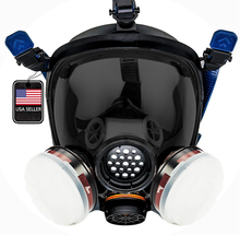 Load image into Gallery viewer, PD-100 Smoke Black - Full Face Respirator Tinted Gas Mask with Organic Vapor and Particulate Filtration